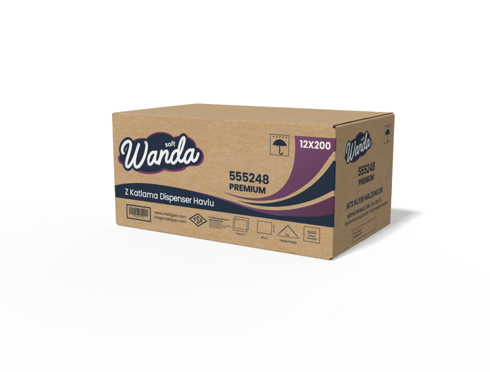 WANDA PREMİUM DİSPENSER Z HAVLUU 200'LÜ