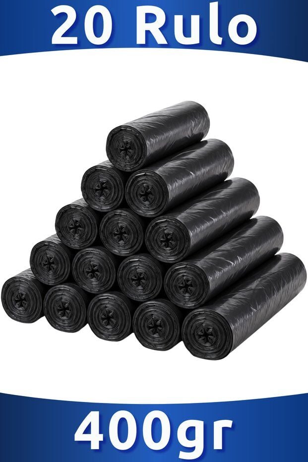 Joypack Endüstriyel Jumbo Çöp Torbası Rulo Başı 10 Adet, 20 Rulo - 400gr 80x110 Cm 90 Lt