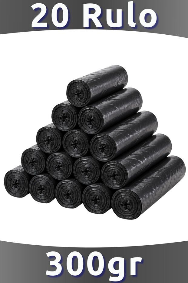 Joypack Endüstriyel Battal Çöp Torbası Rulo Başı 10 Adet, 20 Rulo - 300gr 72x95 Cm 70 Lt